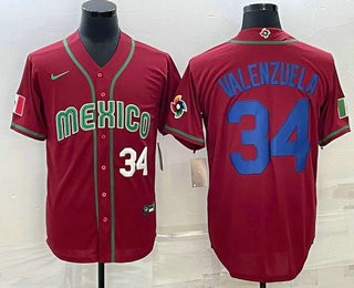 Men's Mexico Baseball #34 Fernando Valenzuela Number 2023 Red Blue World Baseball Classic Stitched Jersey1,We sell and wholesale Men's Mexico Baseball #34 Fernando Valenzuela Number 2023 Red Blue World Baseball Classic Stitched Jersey1 on line form chian!